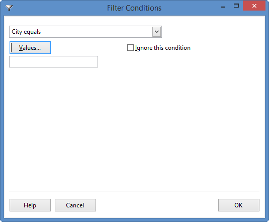Ask at Runtime Filter Conditions - Reporting4Act!