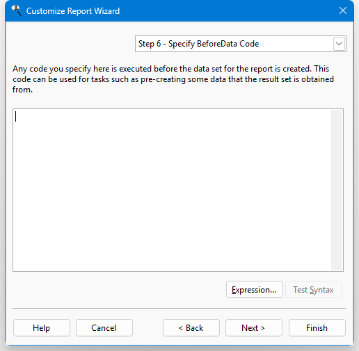 Customizing the Report Execution - Stonefield Query
