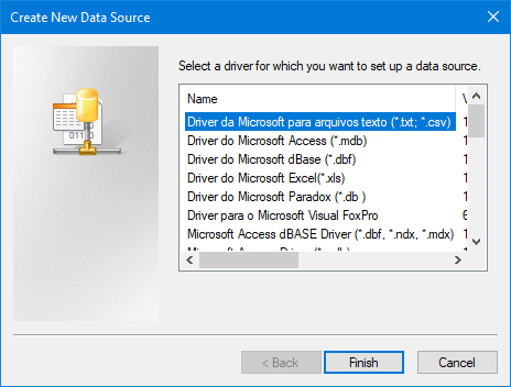 Creating an ODBC Data Source - Stonefield Query